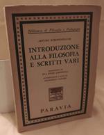 Introduzione Alla Filosofia e Scritti Vari 