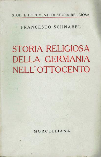 Storia religiosa della Germania nell'Ottocento - copertina