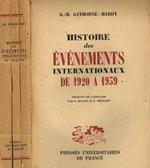 Histoire des evenements internationaux de 1920 a 1939