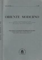 Oriente Moderno XVII - LXXVIII,nuova serie, 1 - 1998. Percorsi e luoghi di trasmissione di idee