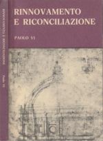 Rinnovamento e riconciliazione