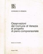 Osservazioni del comune di Venezia al progetto di piano comprensoriale