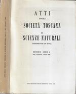 Atti della Società Toscana di Scienze Naturali memorie Serie A Vol. LXXXVII anno 1980