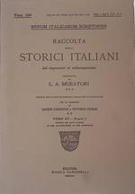 Rerum Italicarum Scriptores. Raccolta degli storici italiani dal Cinquecento al Millecinquecento. 1917, Tomo XV, parte I, Fasc. 160