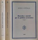 Ricerche e metodi per la politica economica (Perugia, 19-21 settembre 1988). Vol. I e Vol. II