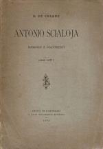 Antonio Scialoja. Memorie e Documenti ( 1845-1877 )