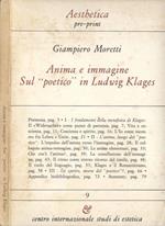 Anima e immagine. Sul poetico in Ludwig Klages