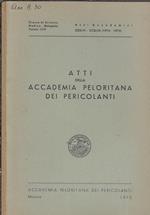 Atti della Accademia Peloritana dei Pericolanti volume LXIV (1974-1975)