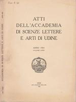 Atti dell'Accademia di Scienze Lettere e Arti di Udine