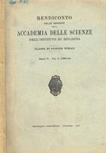 Rendiconto delle sessioni della Accademia delle Scienze dell'Istituto di Bologna. Classe di scienze morali