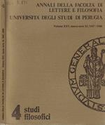 Annali della facoltà di lettere e filosofia Università degli studi di Perugia Volume XXV nuova serie XI, 1987/1988
