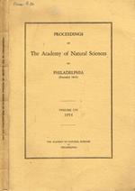 Proceedings of The Academy of Natural Sciences of Philadelphia. Vol.CVI, anno 1954