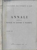 Annali della Facoltà di Lettere e Filosofia Volume XII 1967