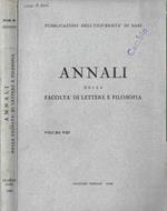 Annali della Facoltà di Lettere e Filosofia volume VIII 1963