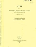 Atti della accademia roveretana degli agiati Serie VIII, Vol.VIII,A fasc.II anno 2008