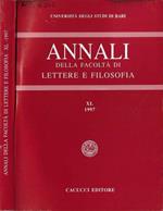 Università degli Studi di Bari annali della Facoltà di Lettere e Filosofia XL 1997