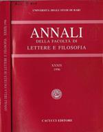 Università degli Studi di Bari annali della Facoltà di Lettere e Filosofia XXXIX 1996