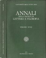 Annali della Facoltà di Lettere e Filosofia volume XVIII 1975