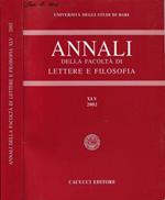 Università degli Studi di Bari annali della Facoltà di Lettere e Filosofia XLV 2002