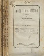 Archivio Giuridico. Volume VI, fasc.I, 2, 3, 5/6, anno 1870-71