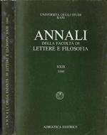 Università degli Studi di Bari annali della Facoltà di Lettere e Filosofia XXIX 1986