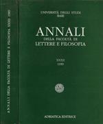 Università degli Studi di Bari annali della Facoltà di Lettere e Filosofia XXXII 1989