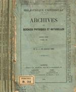 Bibliotheque Universelle. Archives des sciences physique et naturelles. Troisieme periode, tome 11, fasc.1, 3, 4, 5, 6, 1884