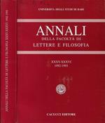 Università degli Studi di Bari annali della Facoltà di Lettere e Filosofia XXXV-XXXVI 1992-1993