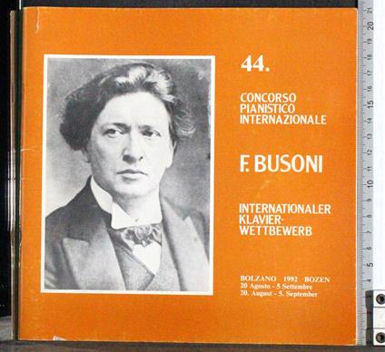 Concorso pianistico internazionale 44. Busoni - copertina