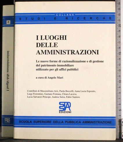 I luoghi della amministrazioni - Angelo Mari - copertina