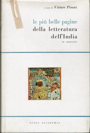 Le più belle pagine della letteratura dell'India (in Sanscrito solo titoli dei poemi e dei Versi scelti) - copertina