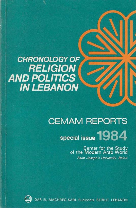 chronology of religion and politics in lebanon - copertina