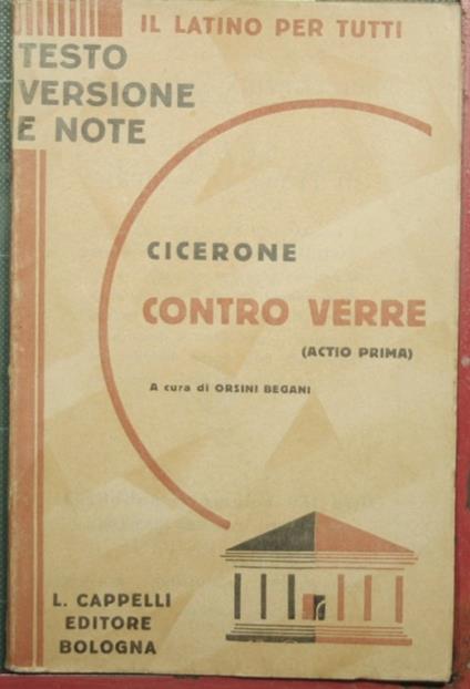 Contro Verre (actio prima) - copertina