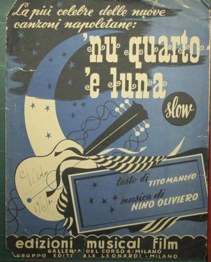 'Nu quarto 'e luna (Che m'ha saputo fa stu quarto 'e luna…) - copertina