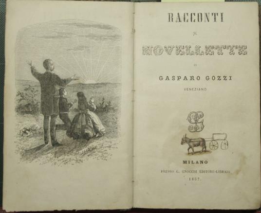 Racconti e novellette; Il piccolo Pietro - Novelle e racconti atti a formare la mente ed il cuore dei fanciulli - Gasparo Gozzi - copertina