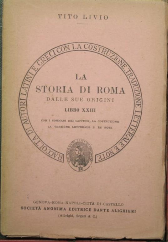 Storia di Roma dalle sue origini - Libro XXIII - Tito Livio - copertina