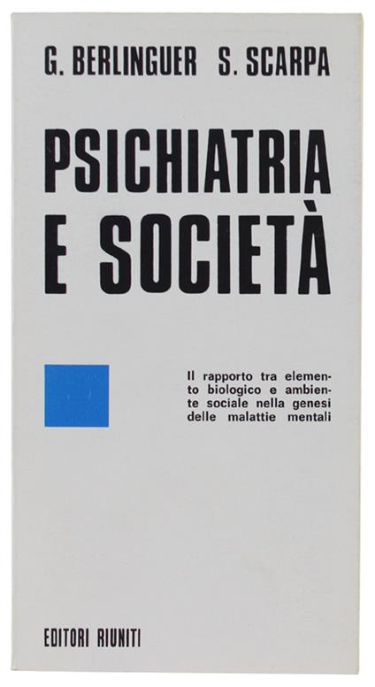 Psichiatria E Societa' [Nuovo] - copertina