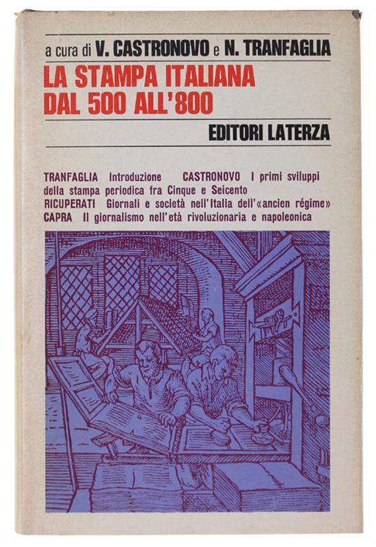 Stampa Italiana Dal Cinquecento All'Ottocento [1A Edizione] - copertina