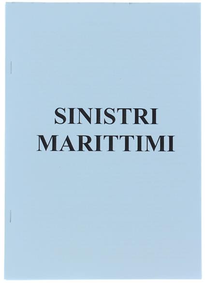 Sinistri Marittimi - Anonimo - copertina