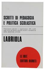 Scritti Di Pedagogia E Politica Scolastica [Nuovo]