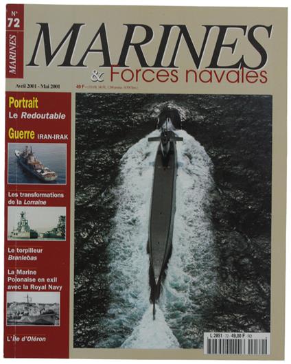 Marines & Forces Navales N. 72:  Guerre Iran-Irak Lorraine Brnlebas Oléron - copertina