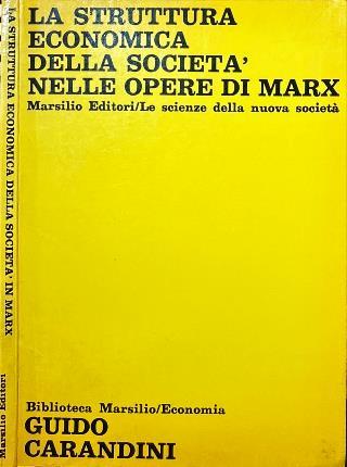 struttura economica della società nelle opere di Marx - Guido Carandini - copertina