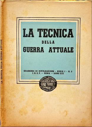 tecnica della guerra attuale - copertina