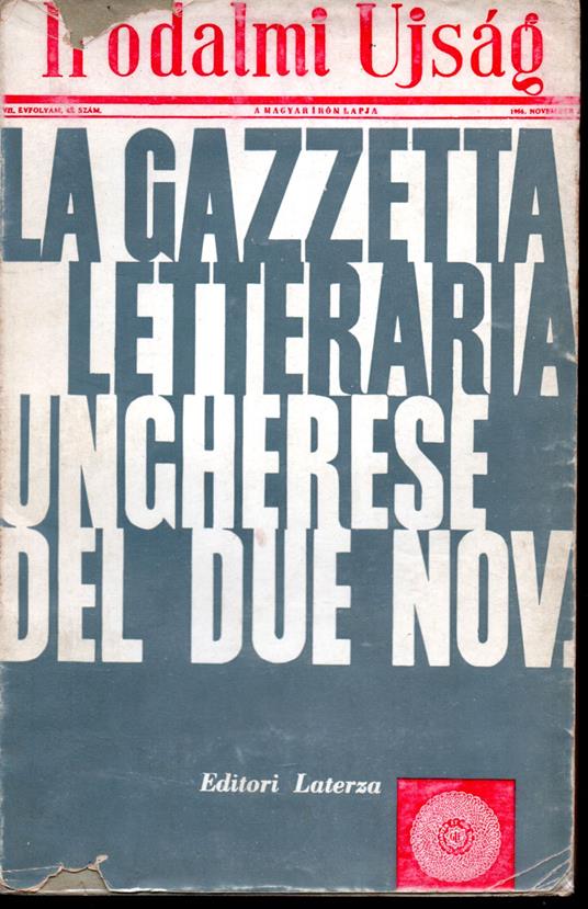 Irodalmi Ujsag La gazzetta letteraria ungherese del due novembre - copertina