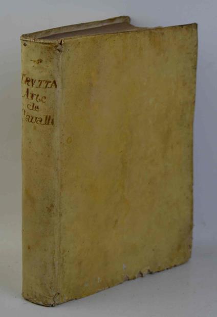 Novello Giardino della prattica, ed esperienza... divisa in tre libri, Nel primo de' quali si tratta della generazione, e nobiltà del Cavallo.e qualità de' morbi, che li accadono. Nel secondo descritto in Dialoghi tra Maestro, e Discepolo, s'insegna  - copertina