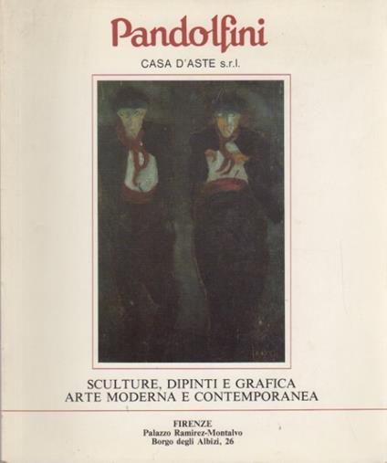 Pandolfini Casa d'Aste s.r.l.: Sculture, dipinti e grafica arte moderna e contemporanea: Sabato 10 dicembre 1988, ore 16 e ore 21 - copertina