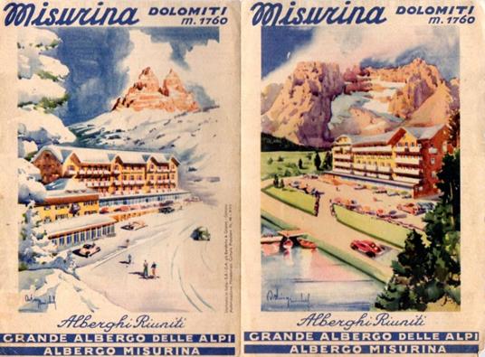 Misurina: Dolomiti: m. 1760: Alberghi riuniti: Grande Albergo delle Alpi: Albergo Misurina - copertina