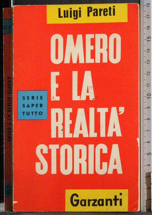 Omero e la realtà storica - Luigi Pareti - copertina