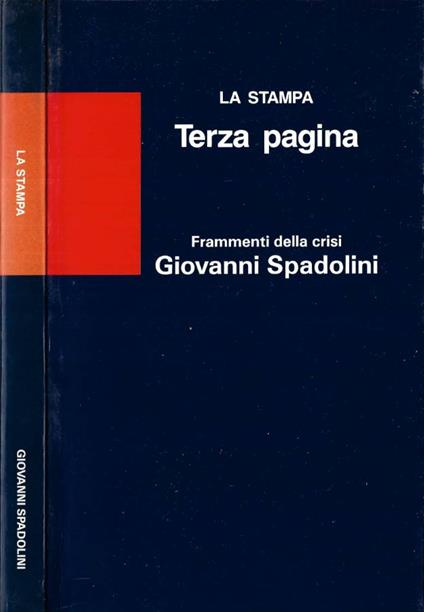 Frammenti della crisi - Giovanni Spadolini - copertina