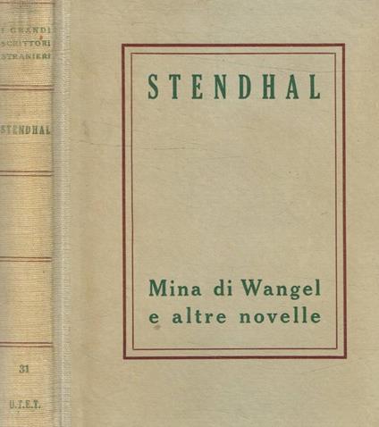 Mina di Wangel e altre novelle - Stendhal - copertina